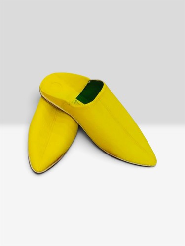 Moroccan leather babouche - moroccan,