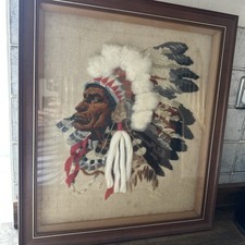 VINTAGE EMBROIDERED CREWEL