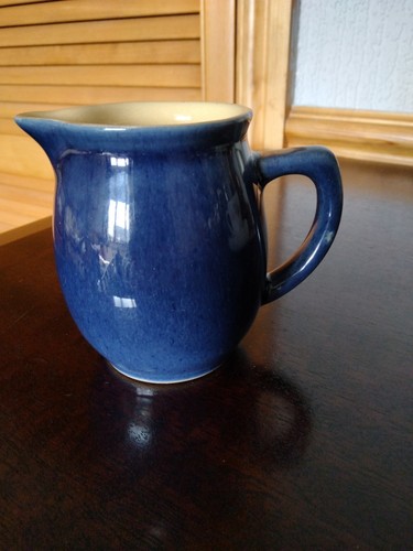 Vintage denby blue cream jug - vintage,