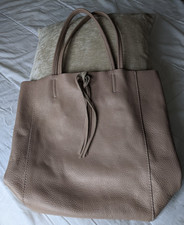 BORSE IN PELLE Pale Pink Leather Tote - Made in Italy