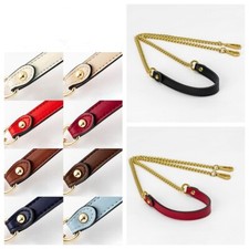 Replacement Metal PU Leather Purse Chain For Handbag Shoulder Strap Bag Gold #L