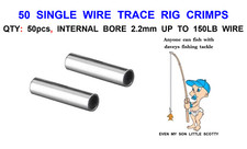 50 WIRE TRACE RIG CRIMPS 2.2mm
