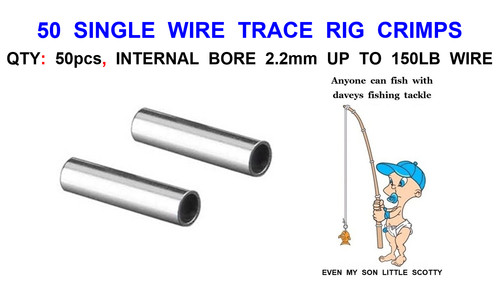 Wire trace rig crimps 2mm - 50,
