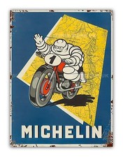 Vintage Style Michelin Motorcycle Tyres Metal Garage Sign Mancave Workshop Shed