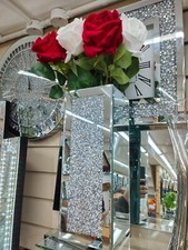 35Cm Square Mirrored Vase