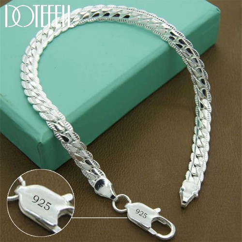 Silver colour flat curb chain - colour,