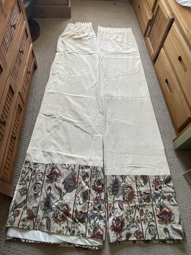 Pair lined quality floral - lined,