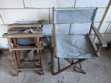 Set of 4 Directors/Camping Folding Chairs Wooden with Fabric