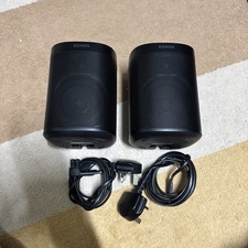 Pair of Sonos One SL Smart Speakers - Black.