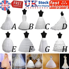 Bridal Wedding Petticoat Hoop/Hoopless Crinoline Prom Underskirt Fancy Skirt -UK