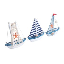  3 Pcs Boat Ornament Nautical Bathroom Accessories Home Decor Sailing Decoration