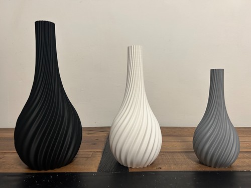 Printed vase tall neck - 3d,