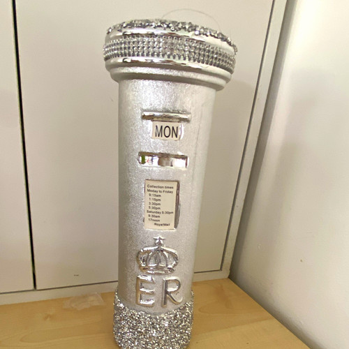 Silver glitter royal mail post - silver,