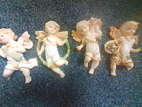 Set resin cherub angel - set, of