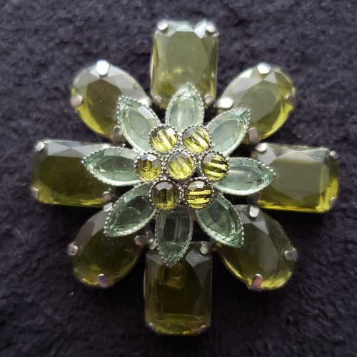 Vintage large green stoned - vintage,