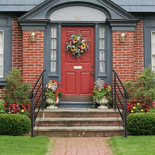 Wrought iron outdoor handrail - wrought,