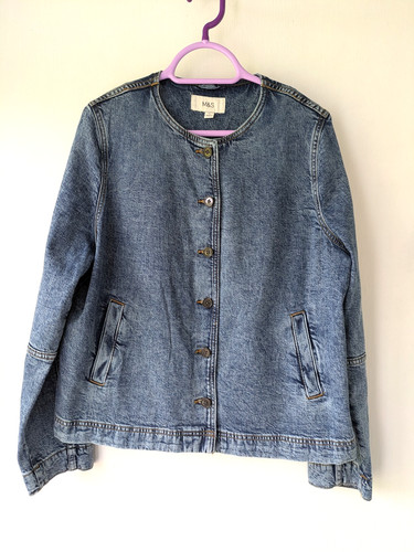 Collarless medium indigo - m&s,