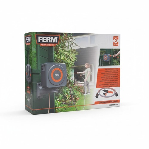 Ferm automatic hose reel 15m - hose,