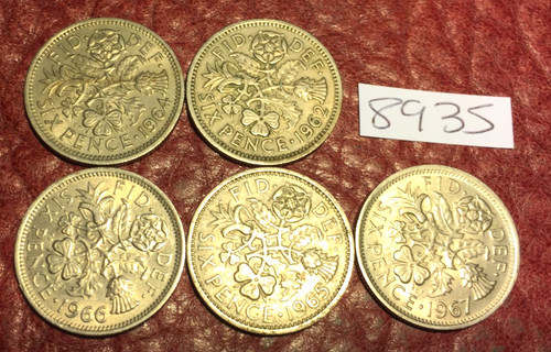 Queen elizabeth sixpences - 5, ii