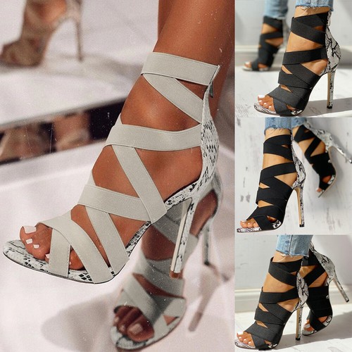 Women snakeskin open toe - ,