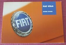 FIAT STILO RADIO / CD / CASSETTE SOUND SYSTEM AUDIO HANDBOOK - OWNERS MANUAL
