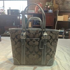 Stylish mini Coach tote bag black 16a