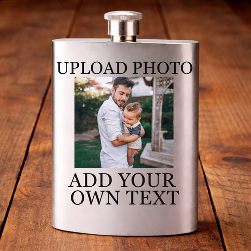 Personalised hip flask upload - personalised,