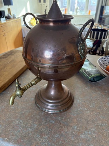 Antique copper tea urn - copper, samovar