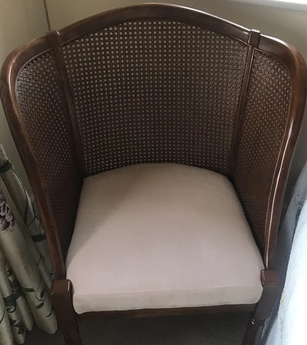 Low armchair with cane backing - low,