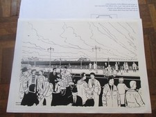 Original comic Artwork art by phil elliot illegal alien  mods comic 30x41 cm