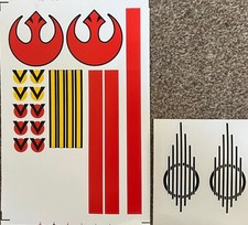 Red 5 Luke Skywalker X Wing Rebel Pilot Helmet Decals (with instructions)