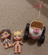 2 Bratz Babyz Dolls With Monster Truck Buggy Racer Car