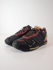 Adidas ZX 700 Trainers Leather Vintage Shoes Mens Size UK 8.5 Black Red Gold