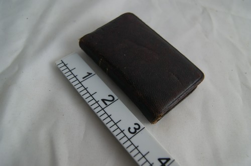 C1850 miniature leather book - leather,