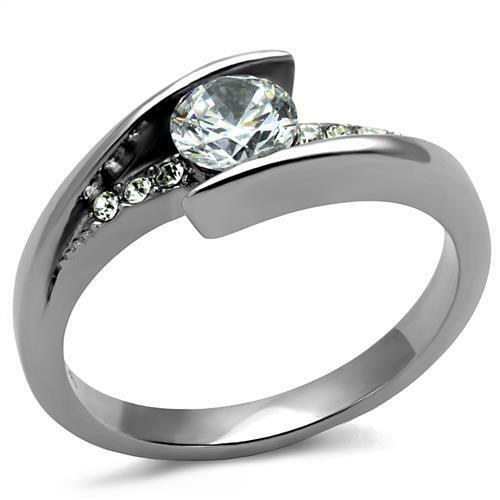 Ladies solitaire ring silver - solitaire,