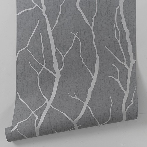 Grey tree branches flock wall - tree,