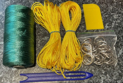 75m green braided nylon - green,