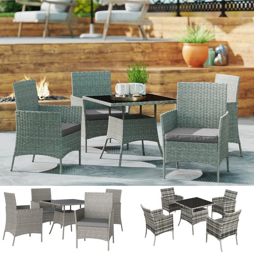 Seater rattan dining set - 4,