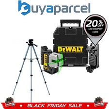 DeWalt DW089CG 3 Beam 3 Way Self Levelling Multi Line Laser IP54 Green + Tripod