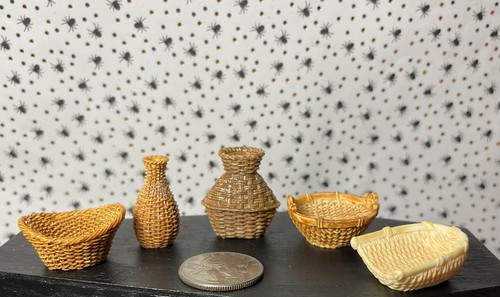Dollhouse miniature wicker - miniature, 5