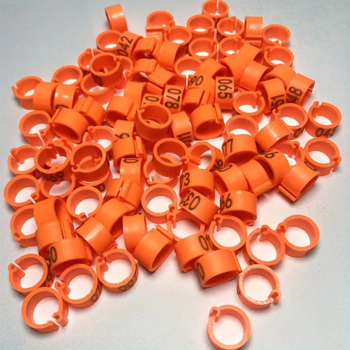 100 numbered 8mm plastic - x,