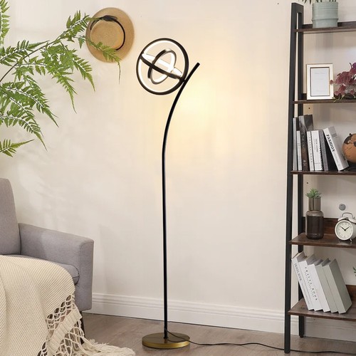 Modern floor lamp - modern, gold
