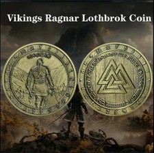 Ragnar Lothbrok Viking Coin Norse Challenge Token Nordic Valknut Warrior Gift