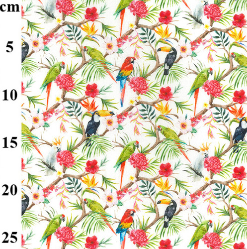 100 cotton fabric toucan - fabric,