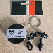 Formula One Team Marussia Virgin Racing F1 Keyring Earplugs Key Fob Motorsport