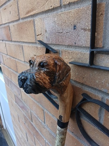 Border terrier walking staff - border,