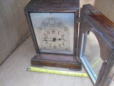 VINTAGE PHILLIPP HAAS & SOHNE MANTEL CLOCK BRASS MOVEMENT BALANCE WHEEL BELL