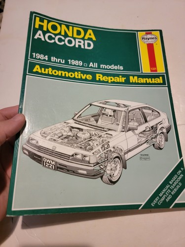 Haynes honda accord 1984 - honda,