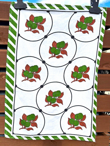 Vintage cotton tea towel - tea,