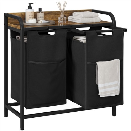 Compartment laundry hamper - 2-compartment,
